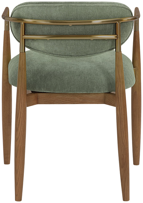 Harlow Olive Performance Fabric Upholstered Dining Arm Chair , 2-Piece (Style 3)