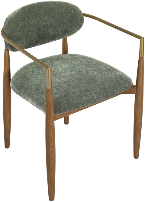 Harlow Olive Performance Fabric Upholstered Dining Arm Chair , 2-Piece (Style 3)
