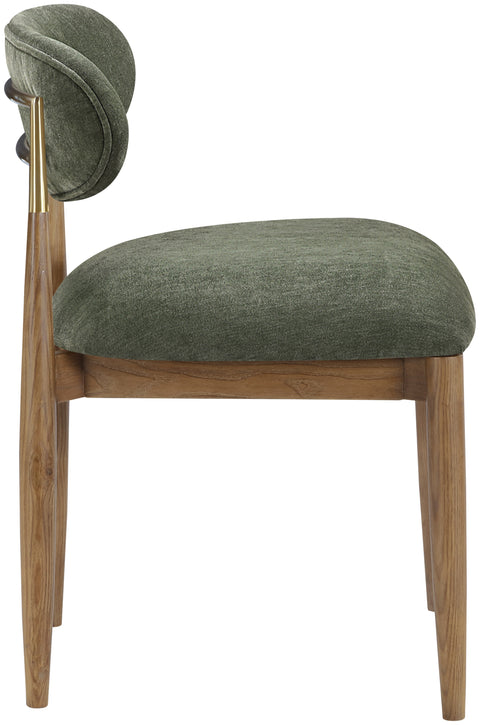 Harlow Olive Performance Fabric Upholstered Dining Side Chair , 2-Piece (Style 3)
