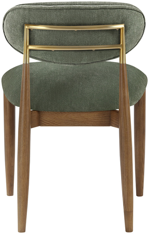 Harlow Olive Performance Fabric Upholstered Dining Side Chair , 2-Piece (Style 3)
