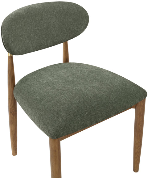 Harlow Olive Performance Fabric Upholstered Dining Side Chair , 2-Piece (Style 3)