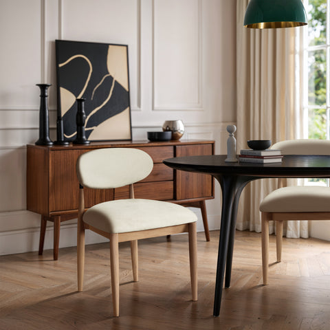 Harlow Cream Performance Fabric Upholstered Dining Side Chair , 2-Piece (Style 4)