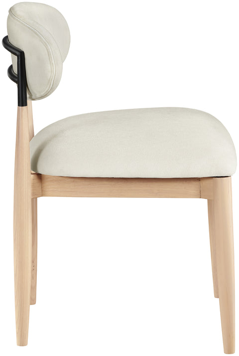 Harlow Cream Performance Fabric Upholstered Dining Side Chair , 2-Piece (Style 4)