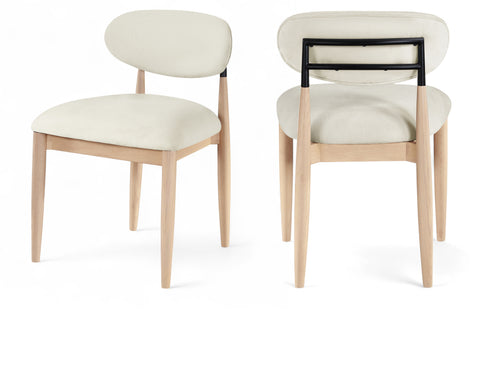 Harlow Cream Performance Fabric Upholstered Dining Side Chair , 2-Piece (Style 4)