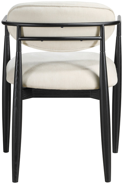Harlow Beige Performance Fabric Upholstered Dining Arm Chair , 2-Piece (Style 3)