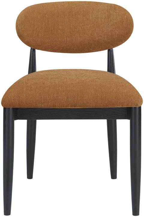 Harlow Cognac Performance Fabric Upholstered Dining Side Chair , 2-Piece (Style 3)