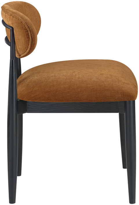 Harlow Cognac Performance Fabric Upholstered Dining Side Chair , 2-Piece (Style 3)