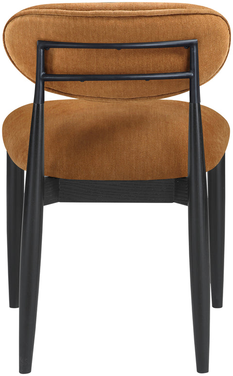 Harlow Cognac Performance Fabric Upholstered Dining Side Chair , 2-Piece (Style 3)