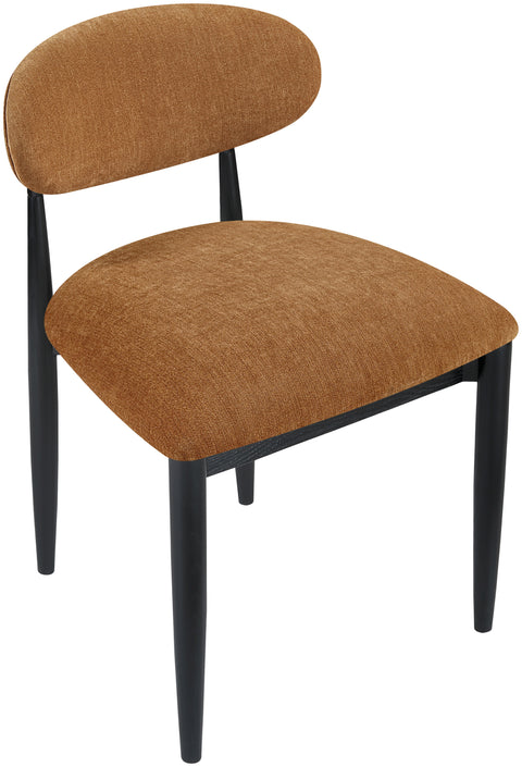 Harlow Cognac Performance Fabric Upholstered Dining Side Chair , 2-Piece (Style 3)