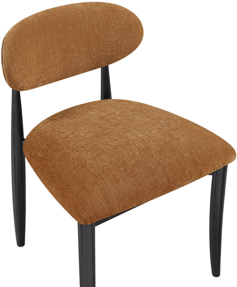 Harlow Cognac Performance Fabric Upholstered Dining Side Chair , 2-Piece (Style 3)