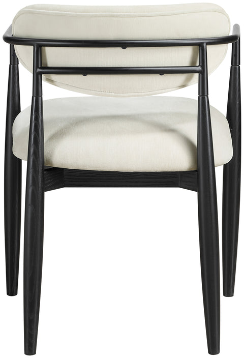 Harlow Cream Performance Fabric Upholstered Dining Arm Chair , 2-Piece (Style 5)