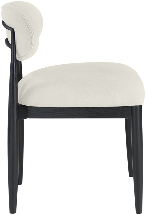 Harlow Cream Performance Fabric Upholstered Dining Side Chair , 2-Piece (Style 5)