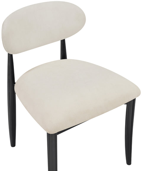 Harlow Cream Performance Fabric Upholstered Dining Side Chair , 2-Piece (Style 5)