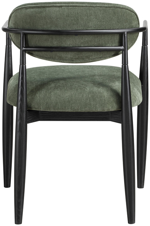 Harlow Olive Performance Fabric Upholstered Dining Arm Chair , 2-Piece (Style 4)
