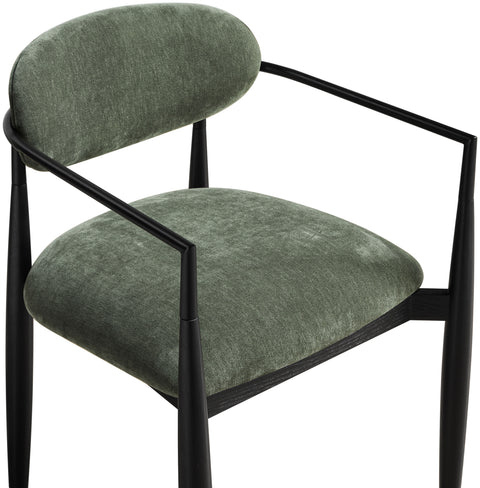 Harlow Olive Performance Fabric Upholstered Dining Arm Chair , 2-Piece (Style 4)