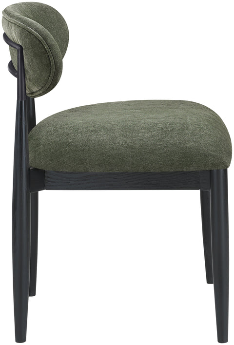 Harlow Olive Performance Fabric Upholstered Dining Side Chair , 2-Piece (Style 4)