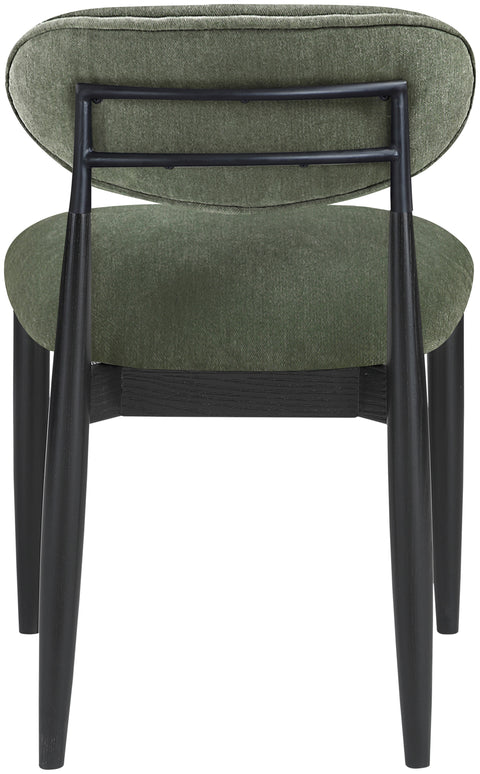 Harlow Olive Performance Fabric Upholstered Dining Side Chair , 2-Piece (Style 4)