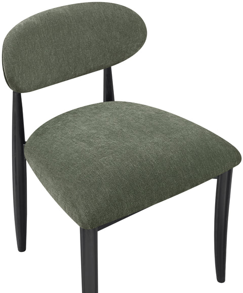 Harlow Olive Performance Fabric Upholstered Dining Side Chair , 2-Piece (Style 4)
