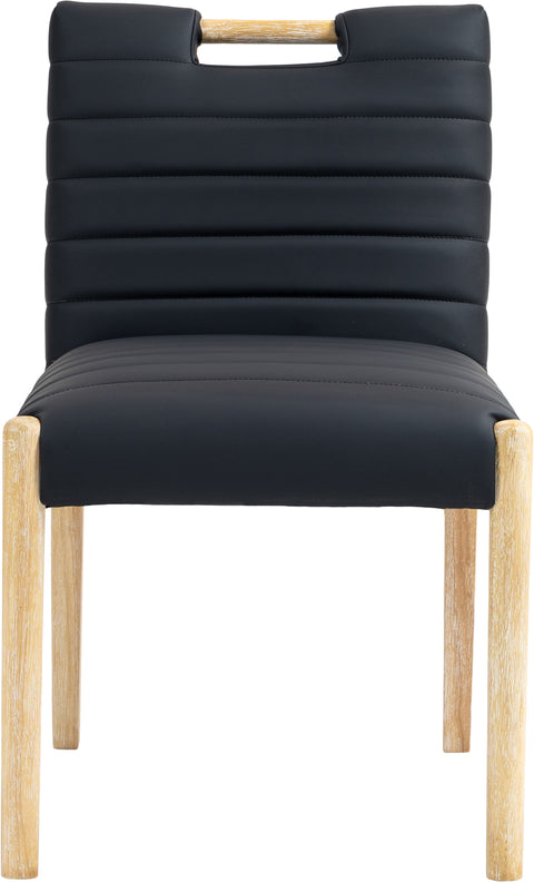 Maxwell Black Vegan Leather Dining Side Chair