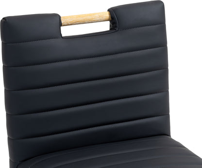 Maxwell Black Vegan Leather Dining Side Chair