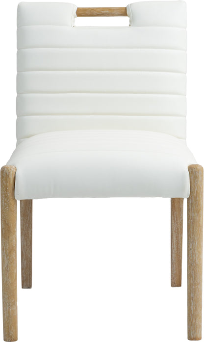 Maxwell Cream Vegan Leather Dining Side Chair