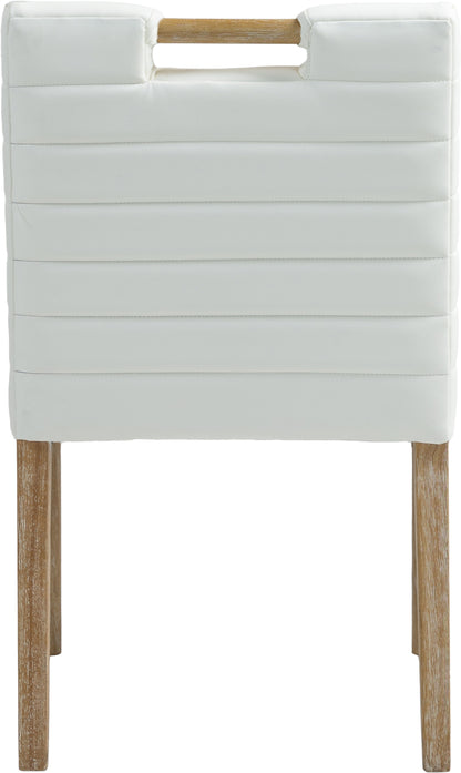 Maxwell Cream Vegan Leather Dining Side Chair