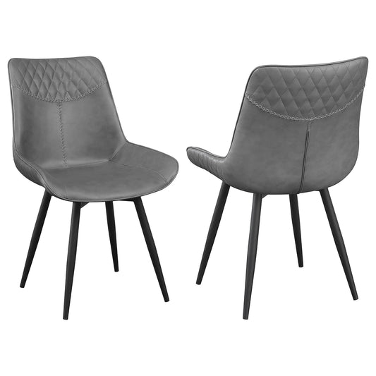 Hollyoak Upholstered Swivel Dining Side Chair Grey (Set of 2)Grey