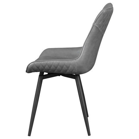 Hollyoak Upholstered Swivel Dining Side Chair Grey (Set of 2)Grey
