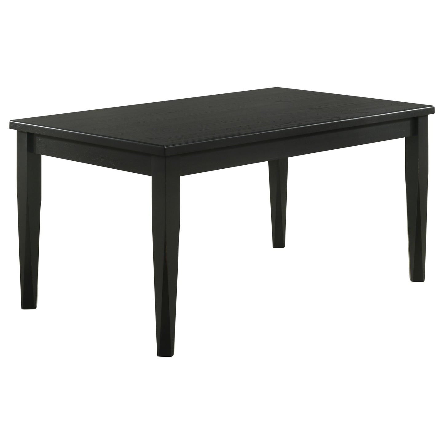 selena rectangular 59-inch dining table washed black