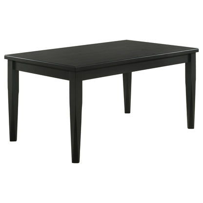 Selena Rectangular 59-inch Dining Table Washed Black