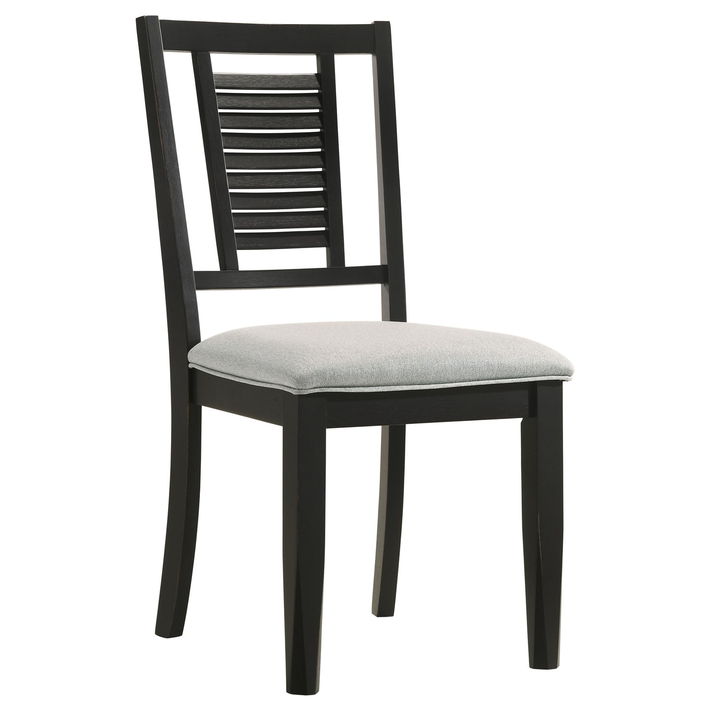 selena wood dining side chair washed black (set of 2)