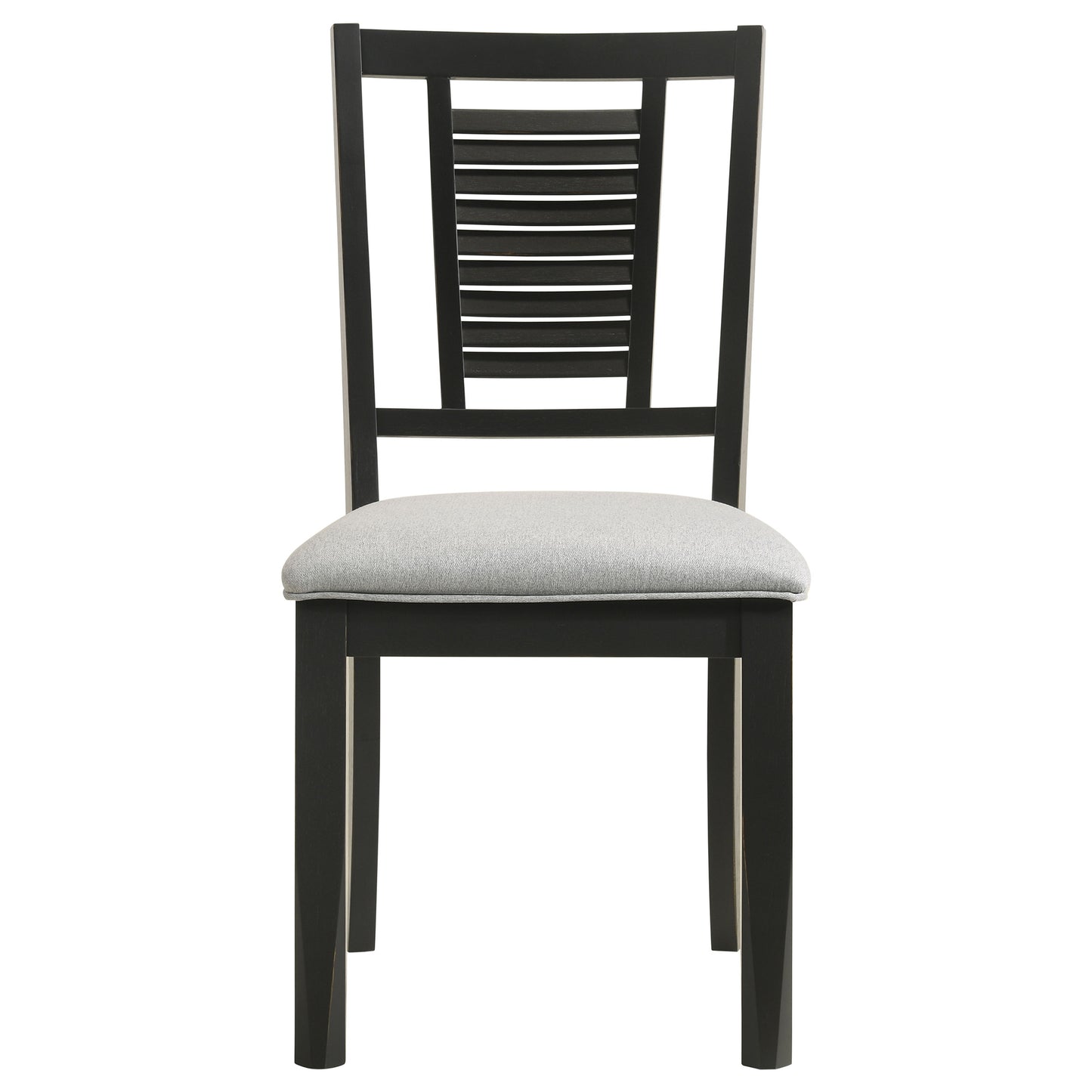 selena wood dining side chair washed black (set of 2)