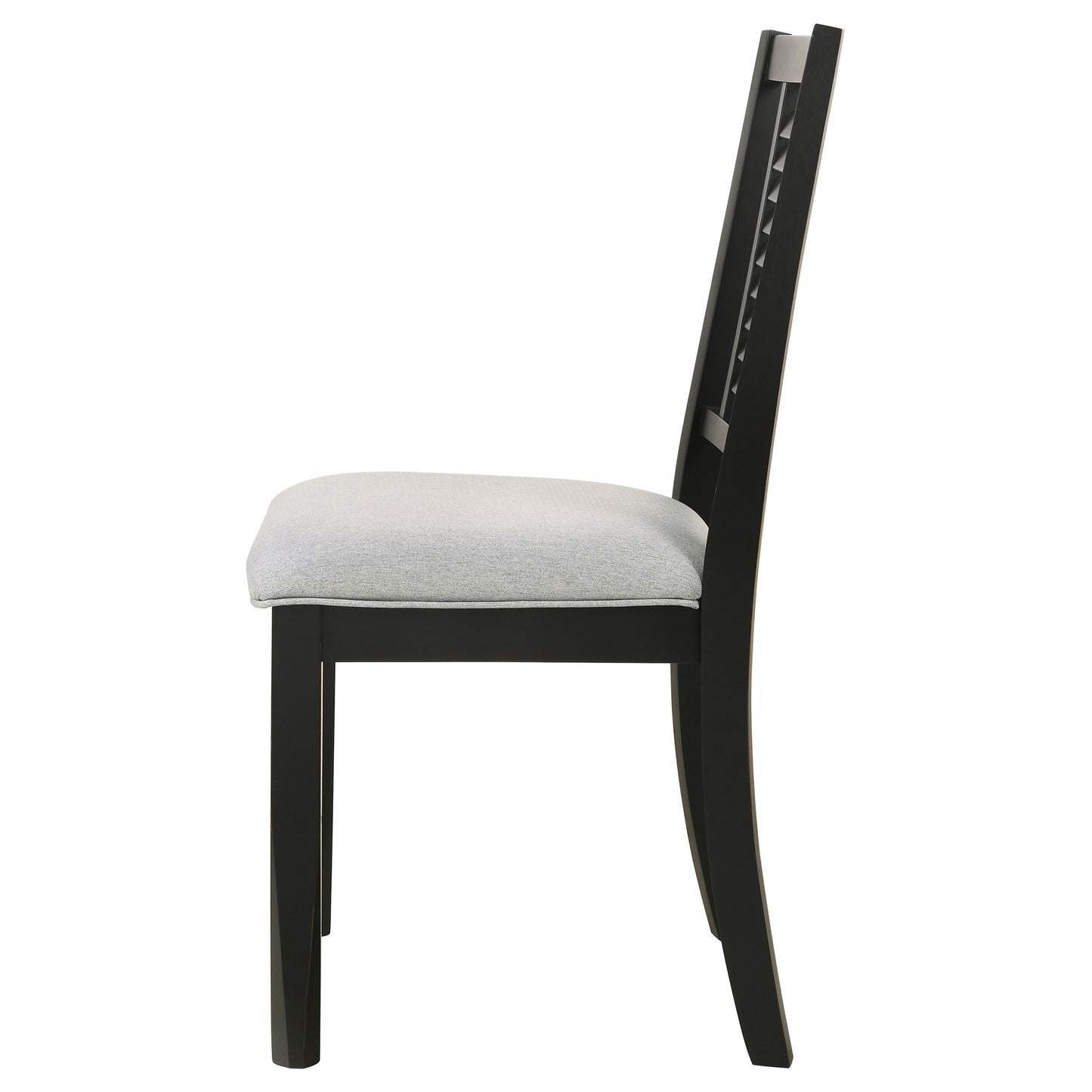 selena wood dining side chair washed black (set of 2)