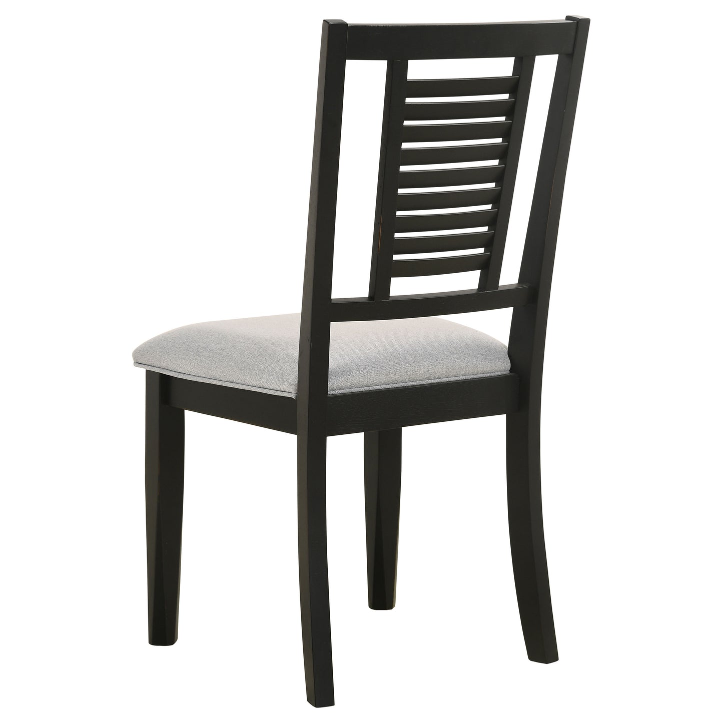 selena wood dining side chair washed black (set of 2)