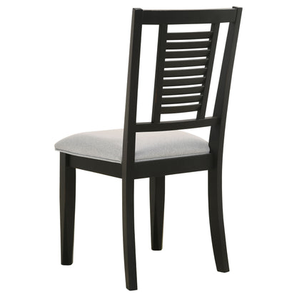 Selena Wood Dining Side Chair Washed Black (Set of 2)