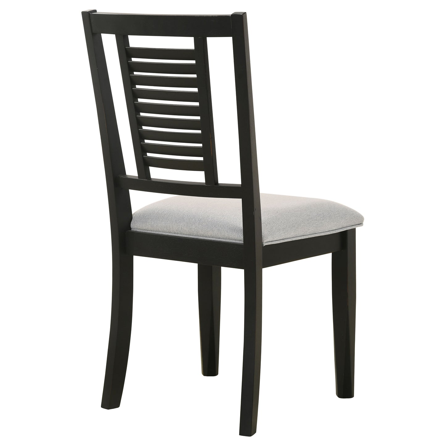 selena wood dining side chair washed black (set of 2)