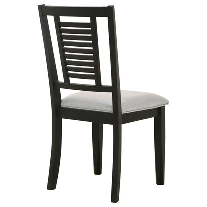 Selena Wood Dining Side Chair Washed Black (Set of 2)