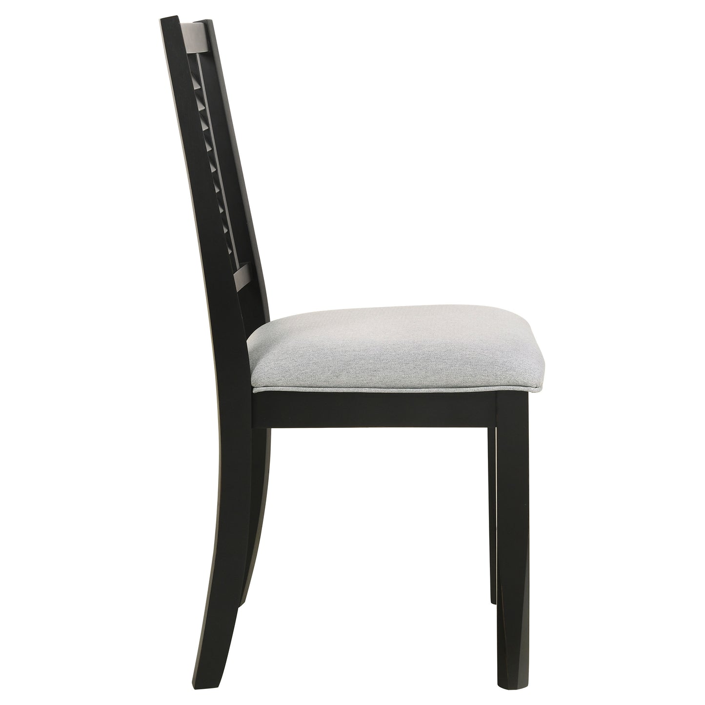 selena wood dining side chair washed black (set of 2)