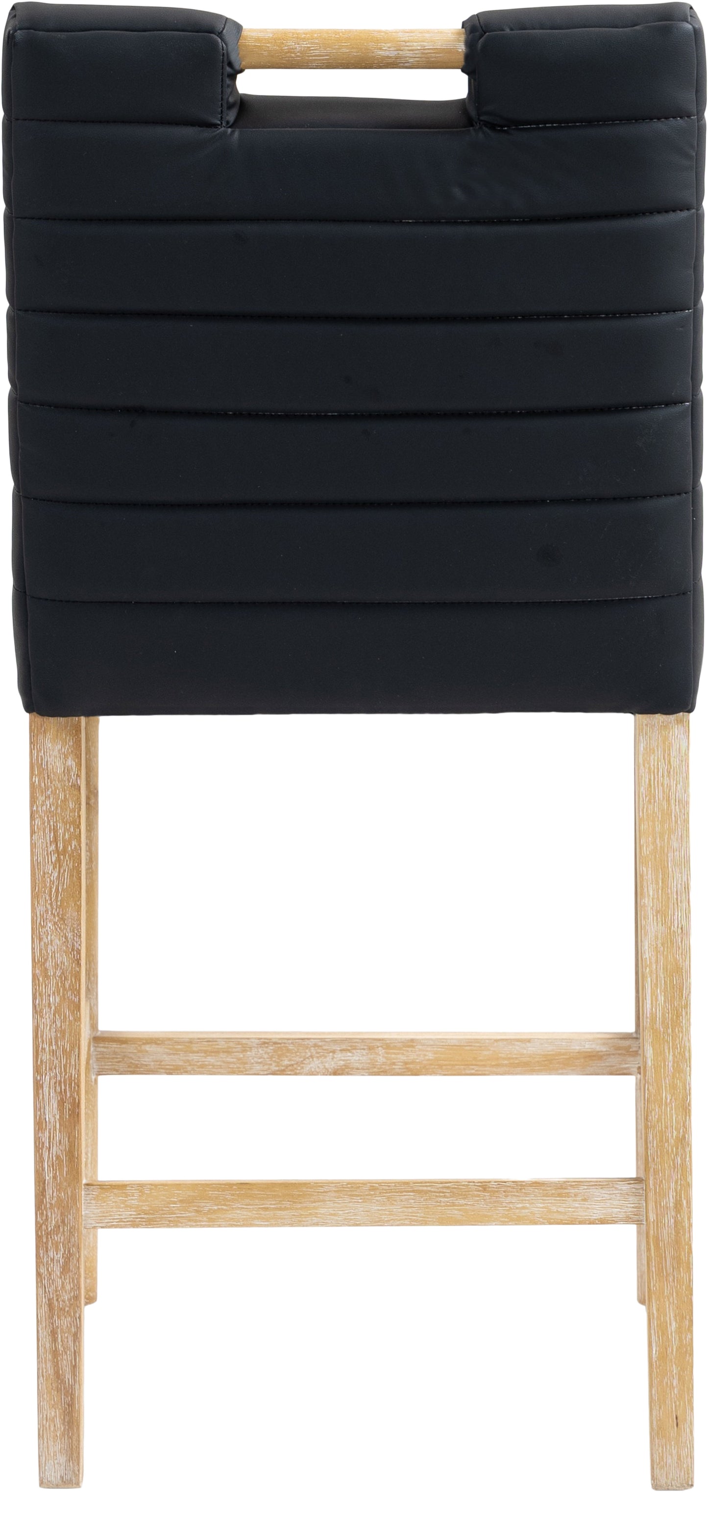 maxwell black vegan leather counter stool