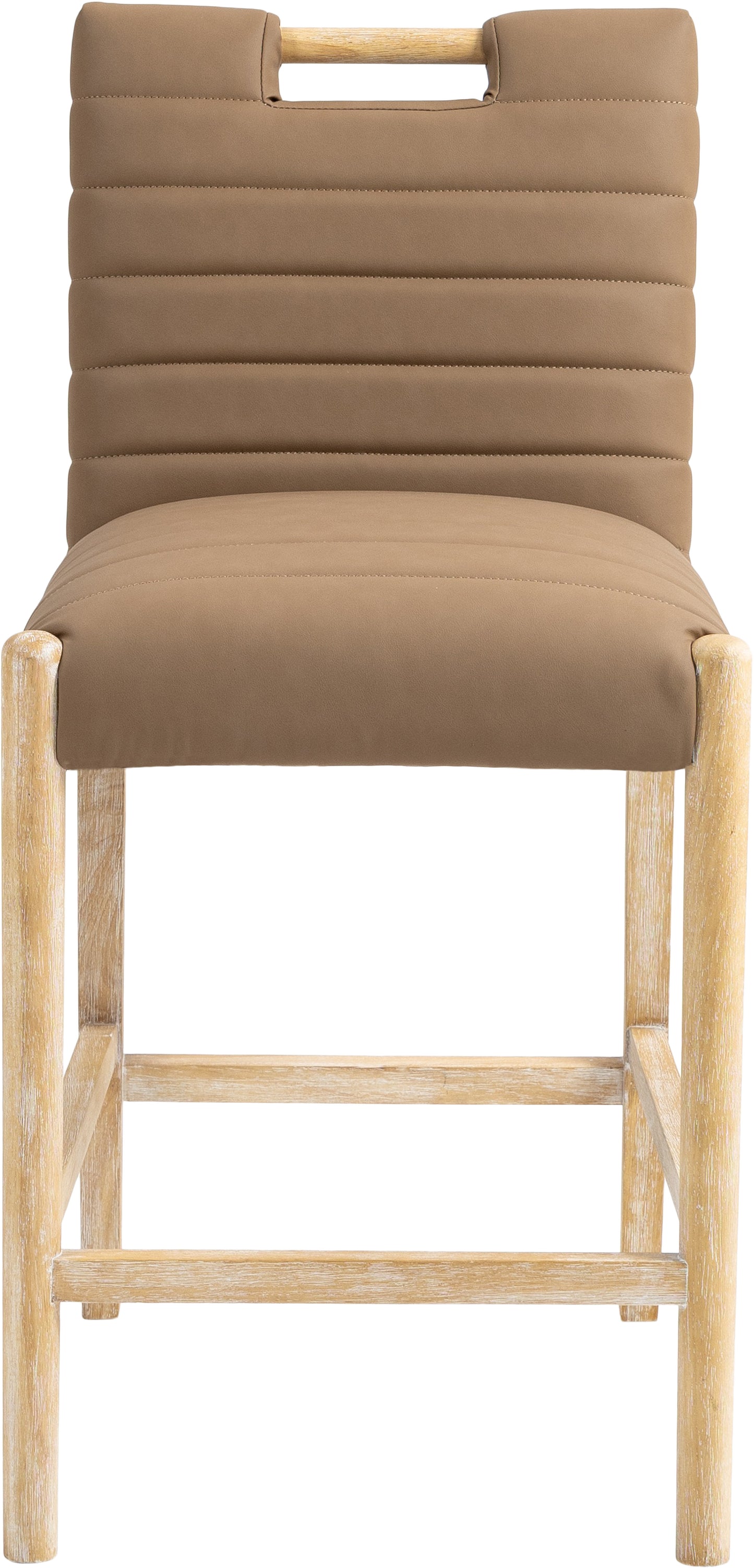 maxwell brown vegan leather counter stool