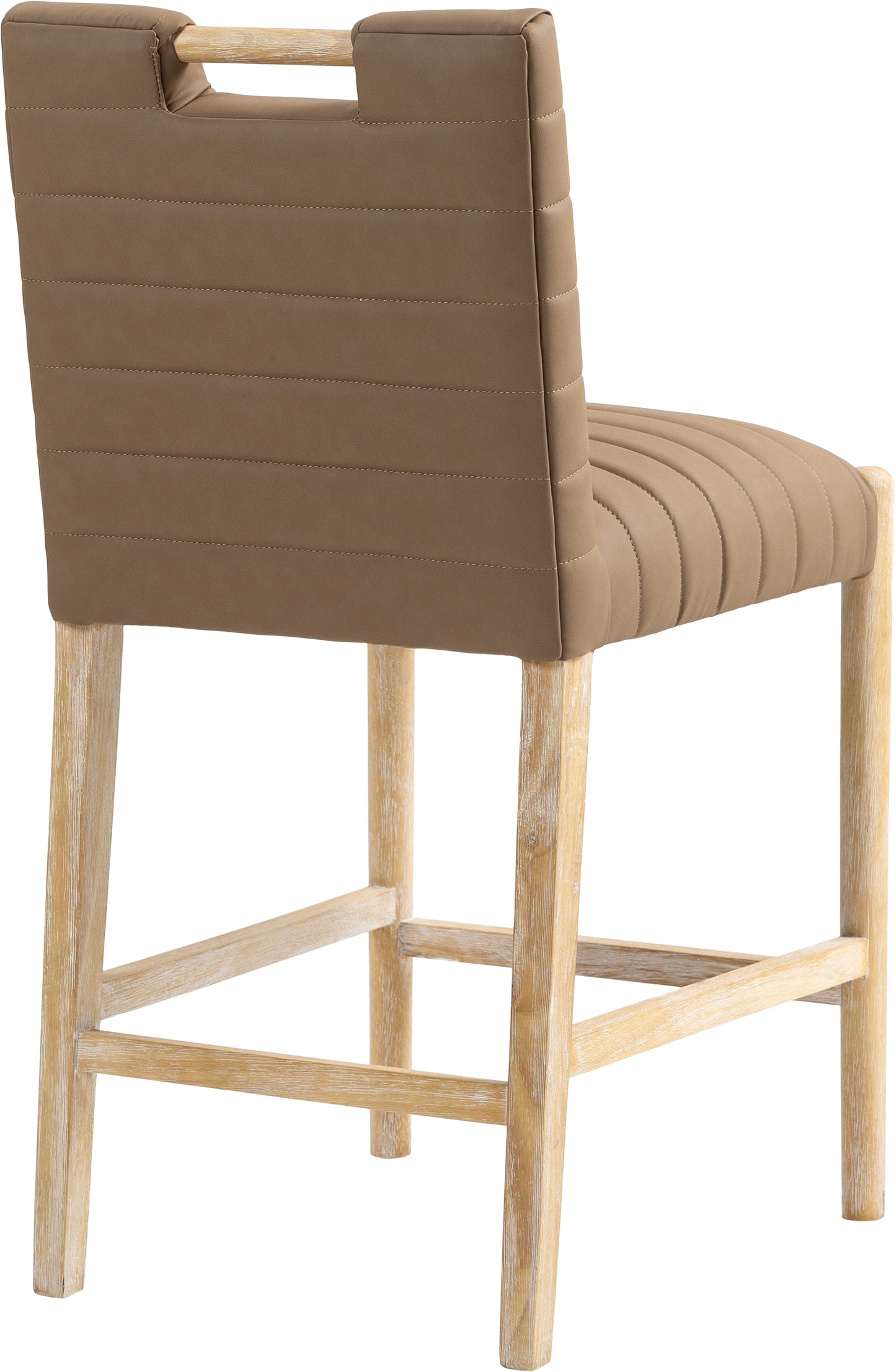 maxwell brown vegan leather counter stool