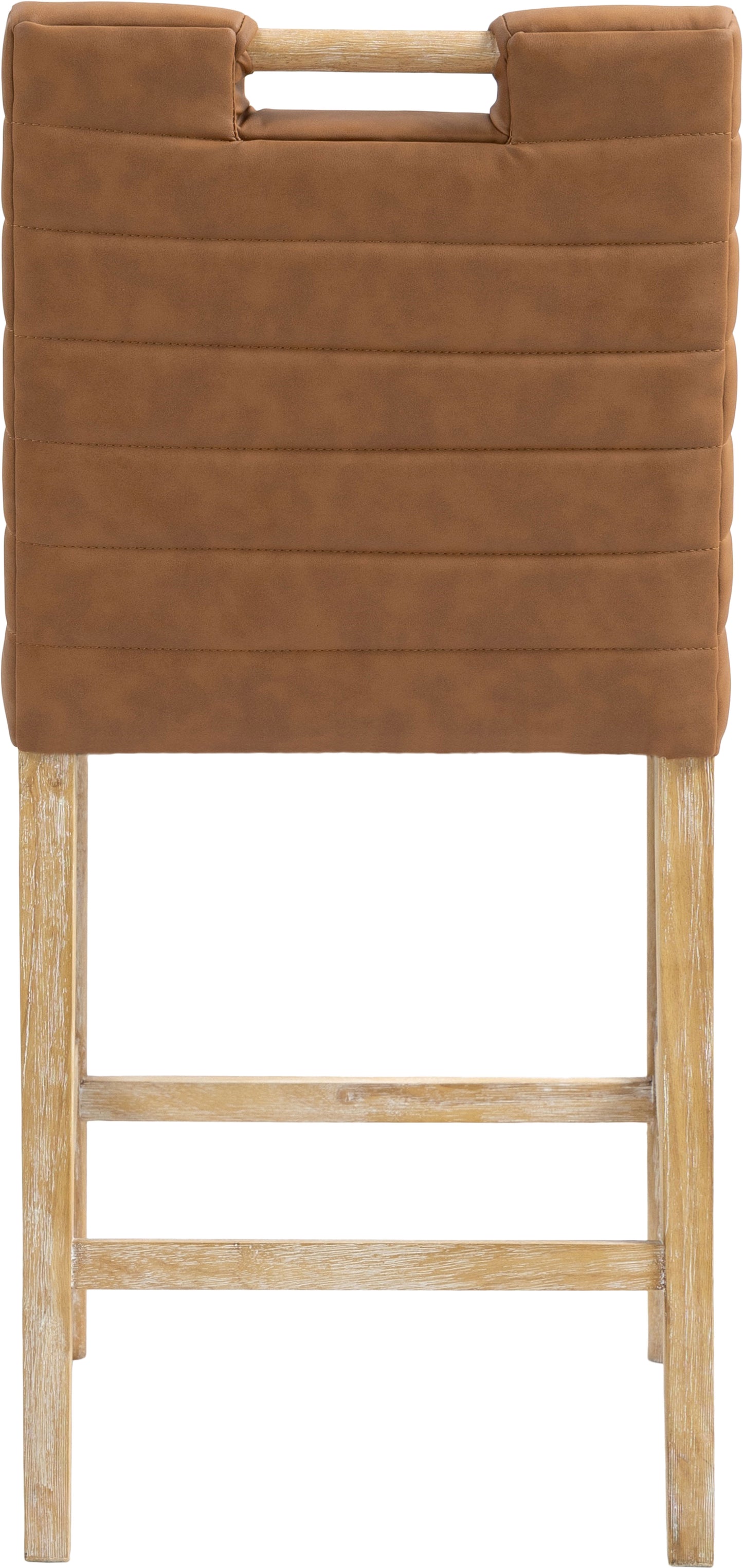 maxwell cognac vegan leather counter stool