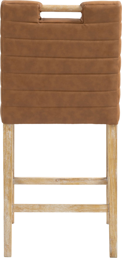 Maxwell Cognac Vegan Leather Counter Stool