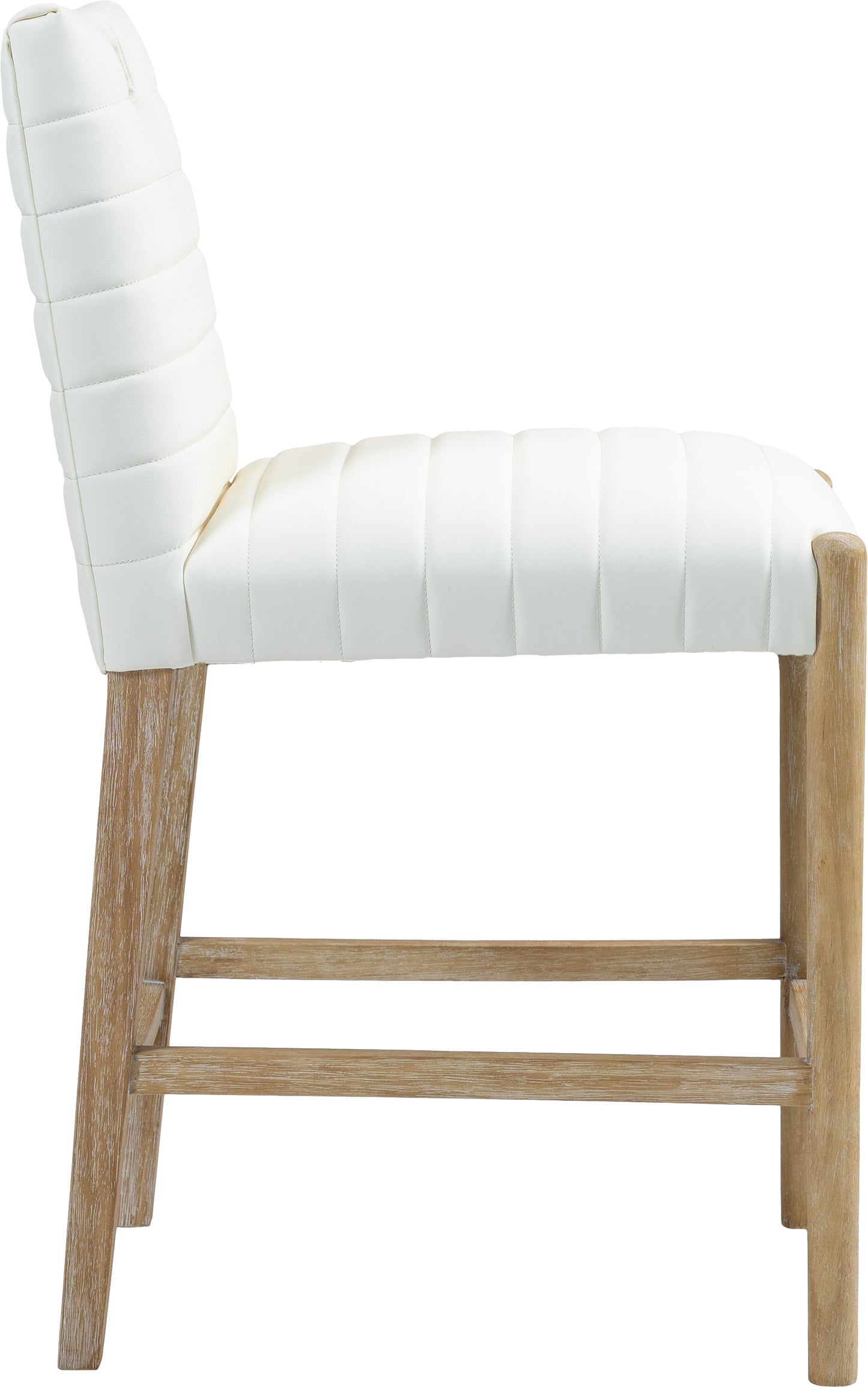 maxwell cream vegan leather counter stool