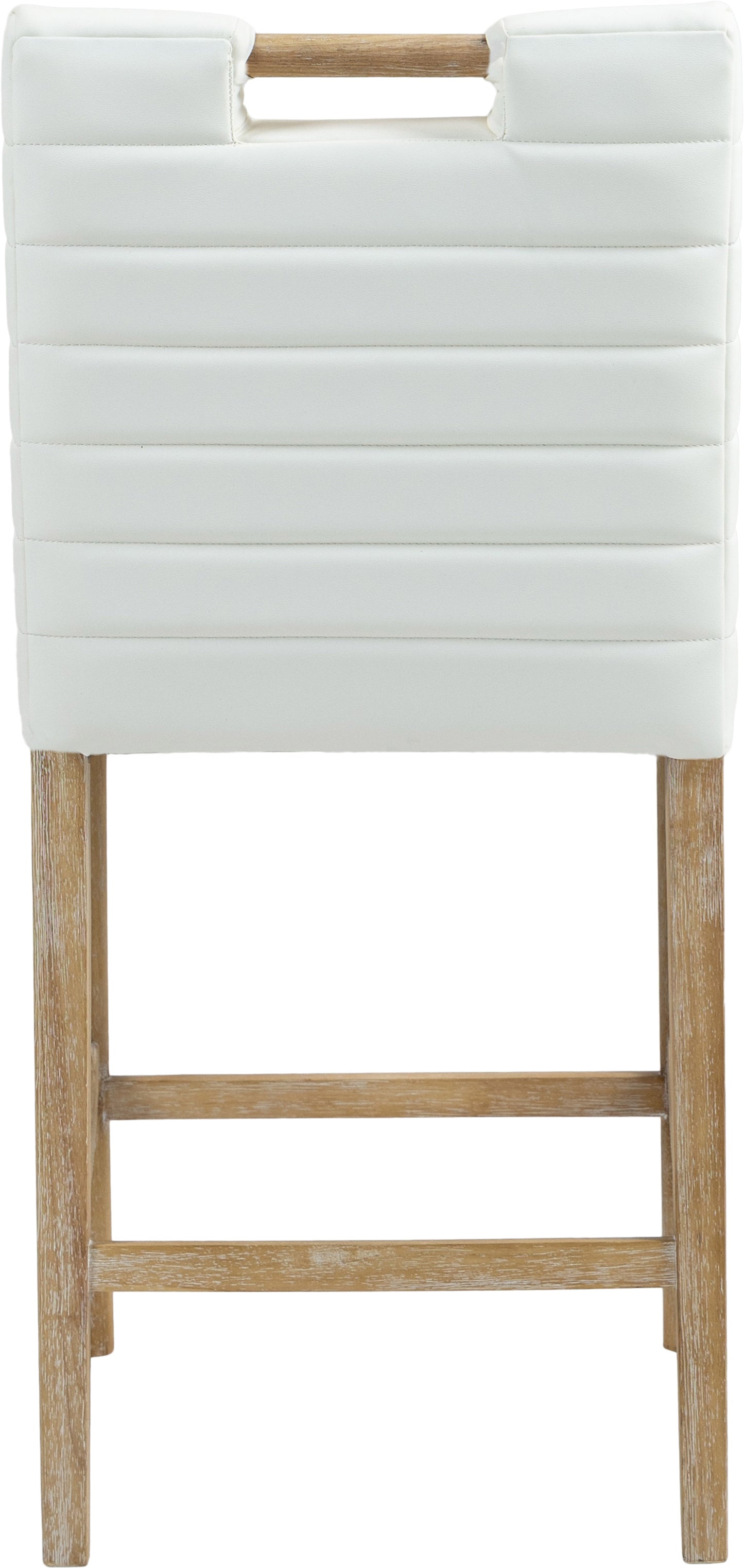 maxwell cream vegan leather counter stool