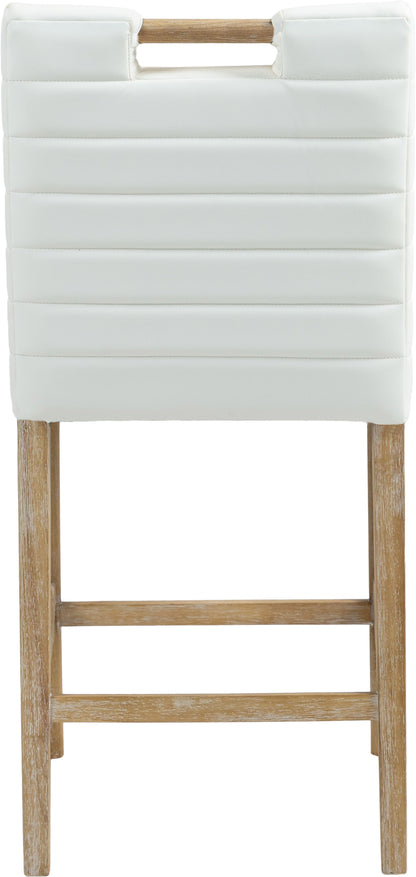 Maxwell Cream Vegan Leather Counter Stool