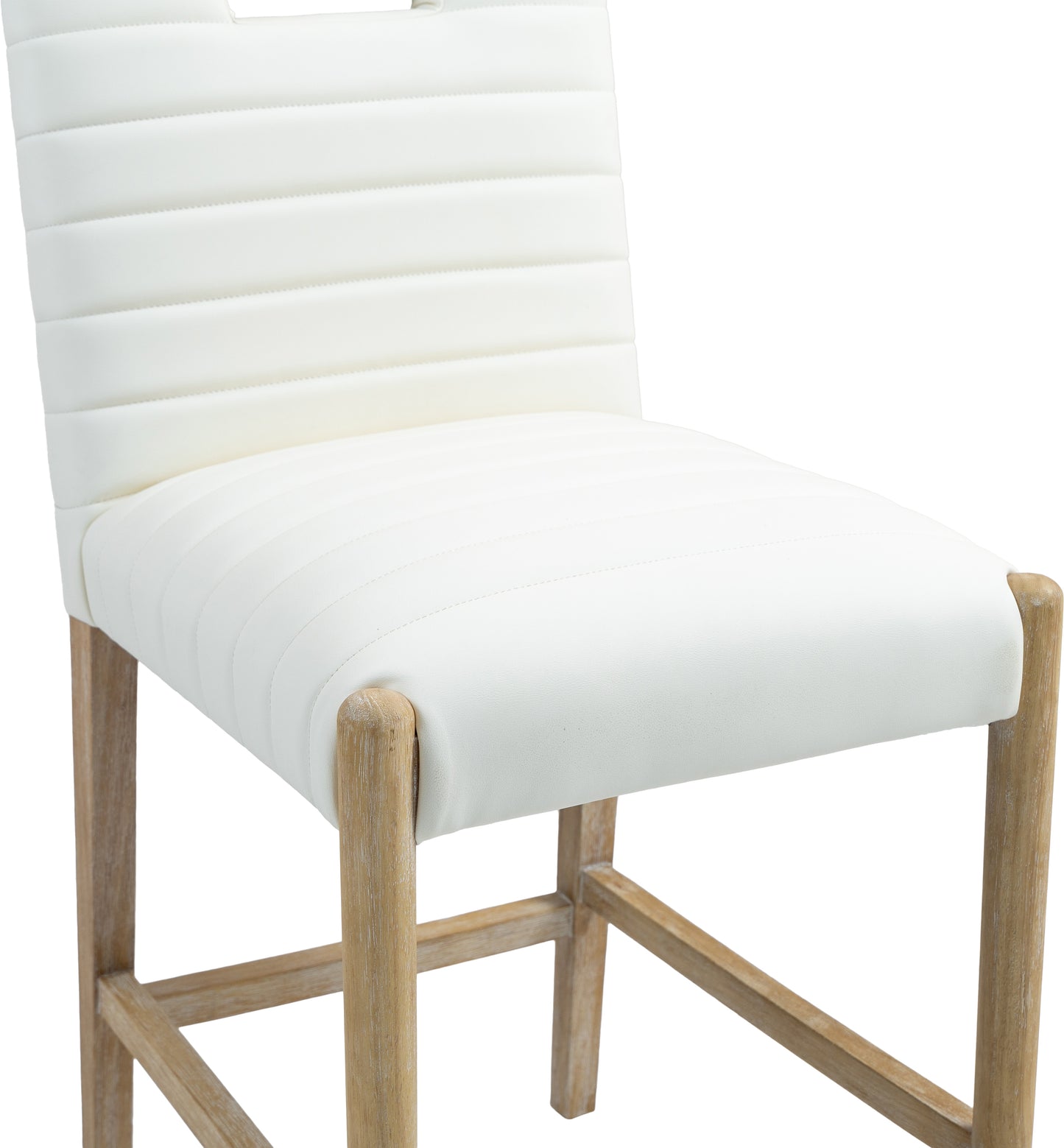 maxwell cream vegan leather counter stool