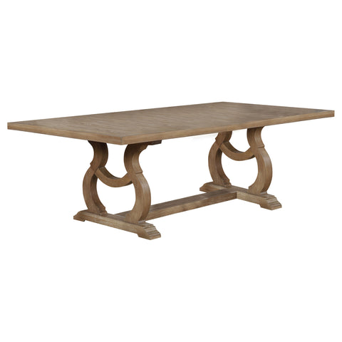 Cherise 104-inch Extension Leaf Dining Table Barley BrownBarley Brown