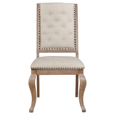 Cherise Upholstered Dining Chair Barley Brown (Set of 2)Barley Brown