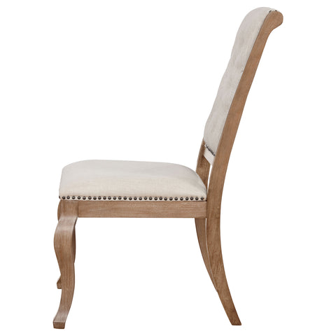 Cherise Upholstered Dining Chair Barley Brown (Set of 2)Barley Brown